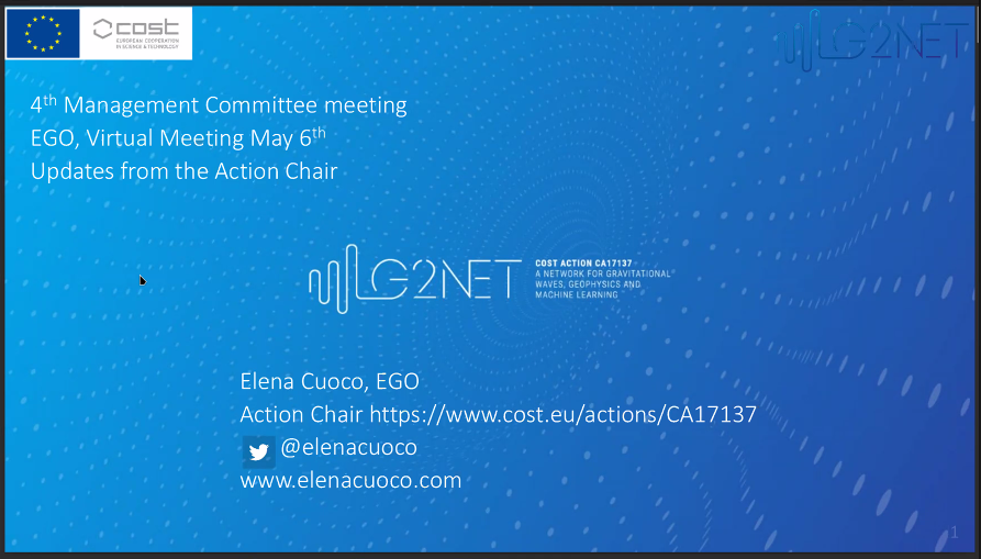4th G2net MC meeting | 06 May 2021